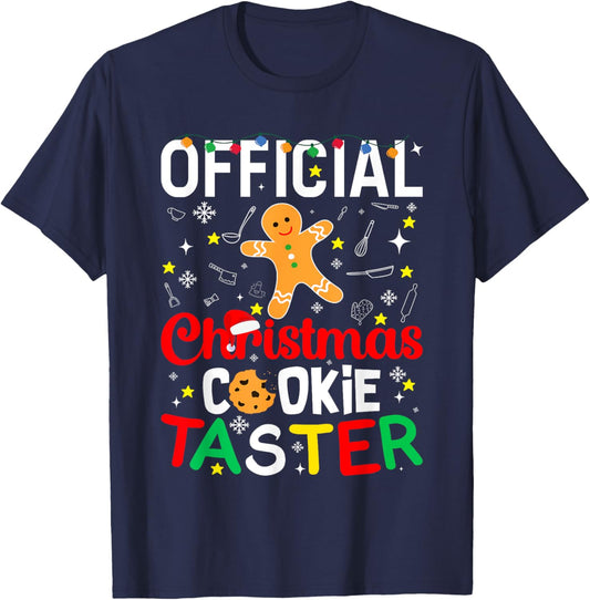 Official Christmas Cookie Taster Baking Baker Holiday Xmas T-Shirt - T-Shirt | Navy