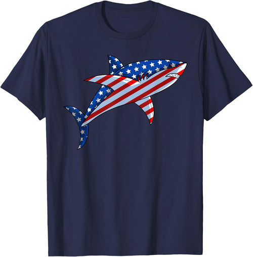 Shark American Flag | Jawsome 4th Of July Kids Boys