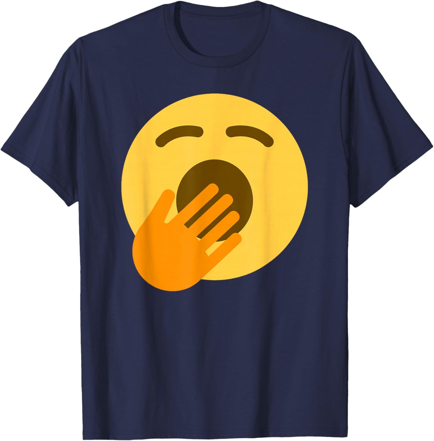 Yawning Face T-Shirt - T-Shirt | Navy