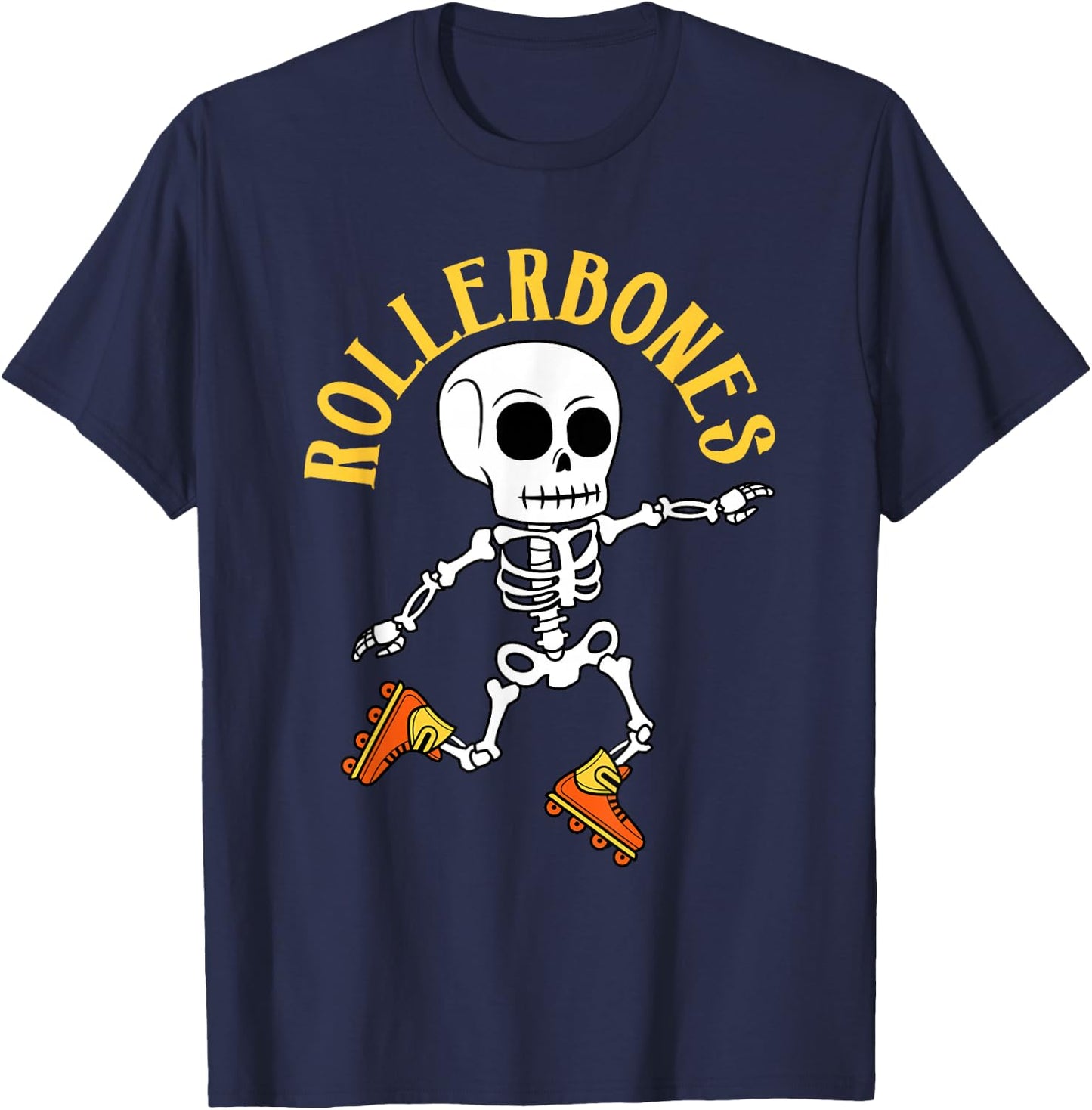 Rollerbones Funny Roller Skating Dancing Skeleton Gift Men T-Shirt - T-Shirt | Navy