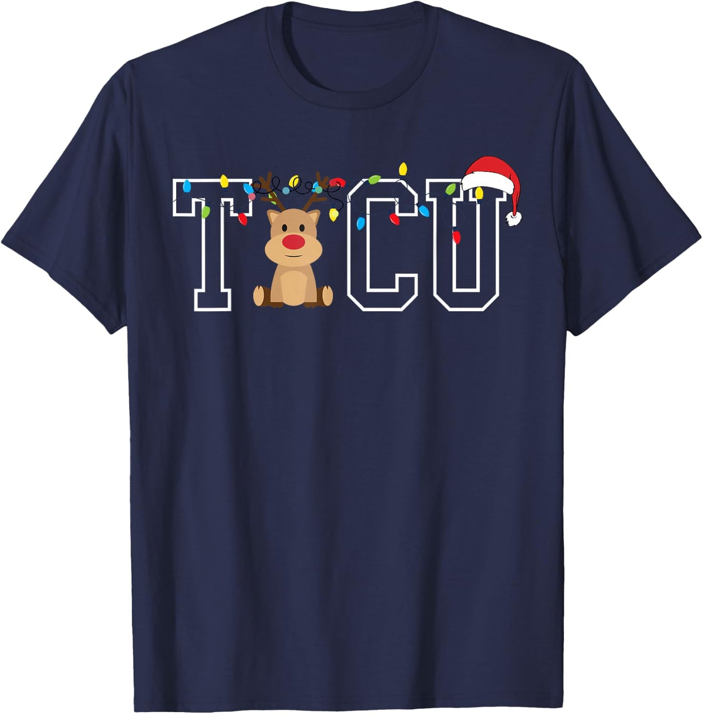 TICU Trauma Intensive Care Nurse Christmas Reindeer Costume T-Shirt - T-Shirt | Navy