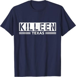 Retro Killeen Texas State Men Women T-Shirt - T-Shirt | Navy