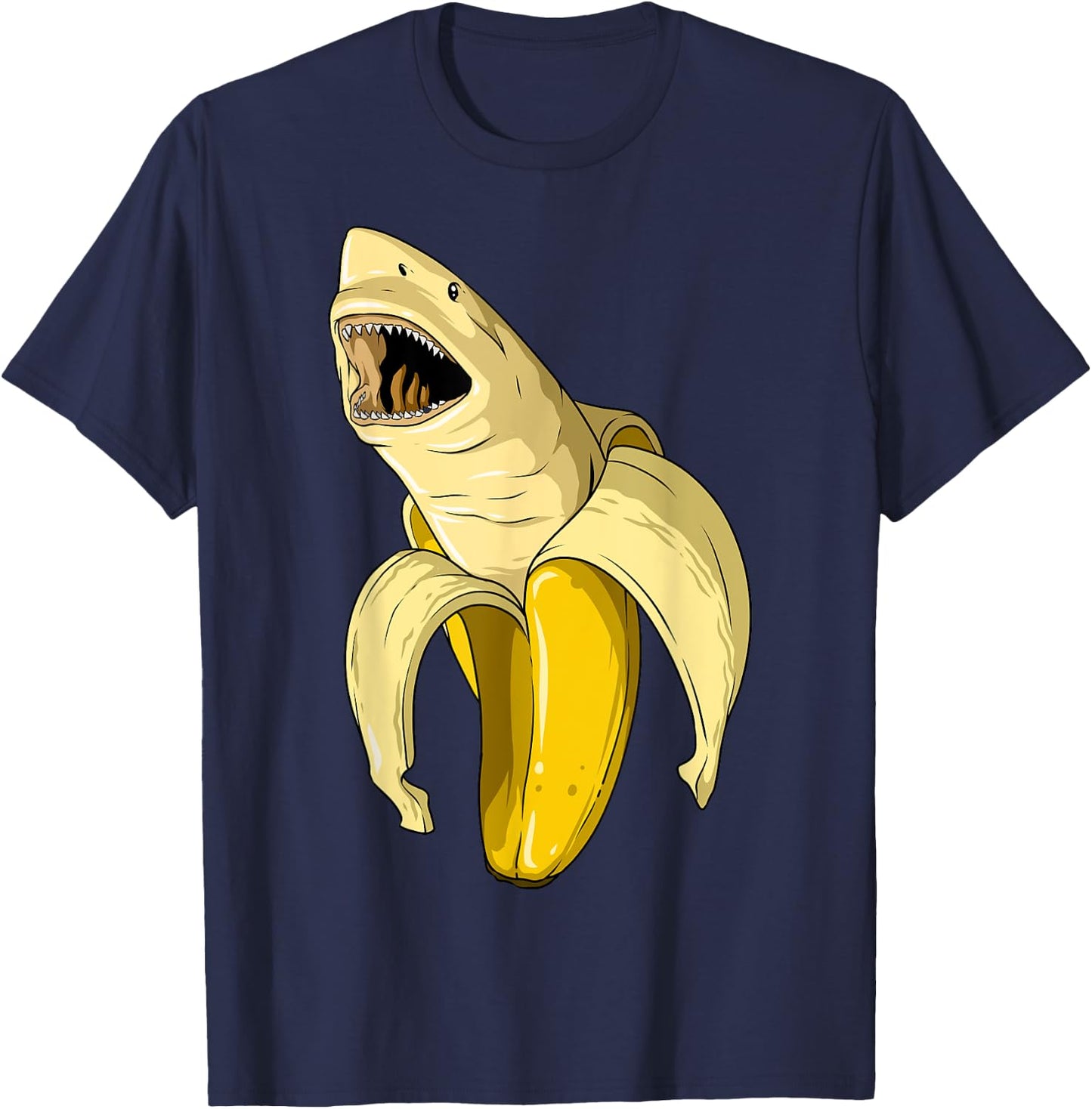 Banana Shark Banana Themed Party Shark Themed Party T-Shirt - T-Shirt | Navy
