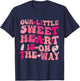 Funny Our Little Sweetheart On The Way Pregnancy Groovy T-Shirt - T-Shirt | Navy