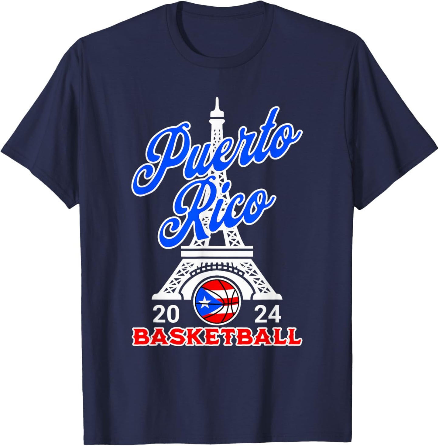 Puerto Rican Pride Basketball Sport Puerto Rico Flag Boricua T-Shirt - T-Shirt | Navy