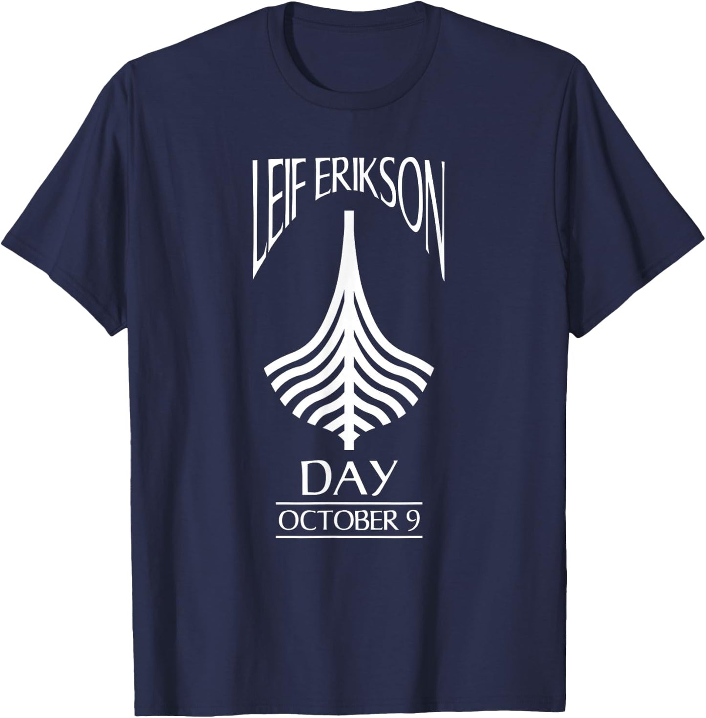 Leif Erikson Day Shirt Ericson Norse Viking Explorer T-Shirt - T-Shirt | Navy