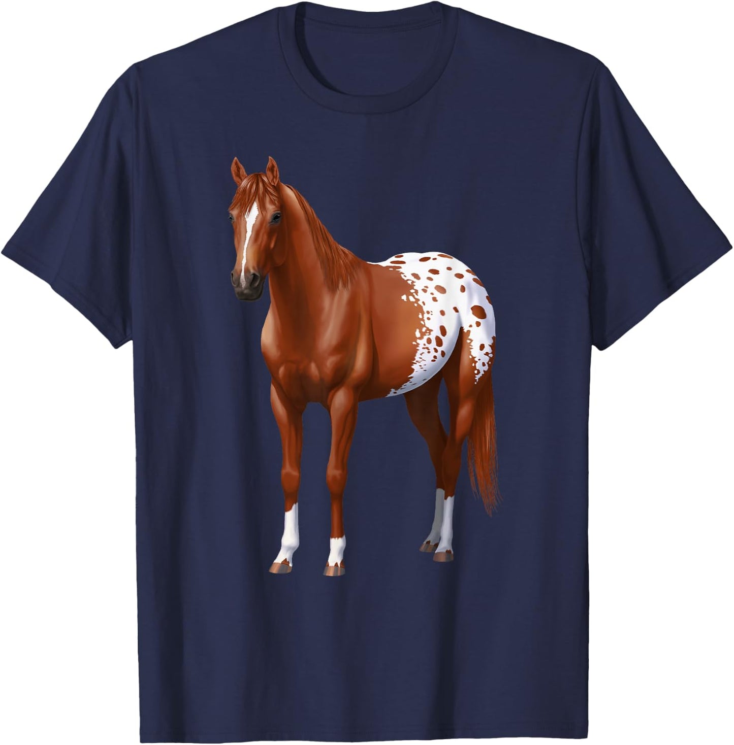 Chestnut Sorrel Blanket Appaloosa Horse Lover Gift T-Shirt - T-Shirt | Navy