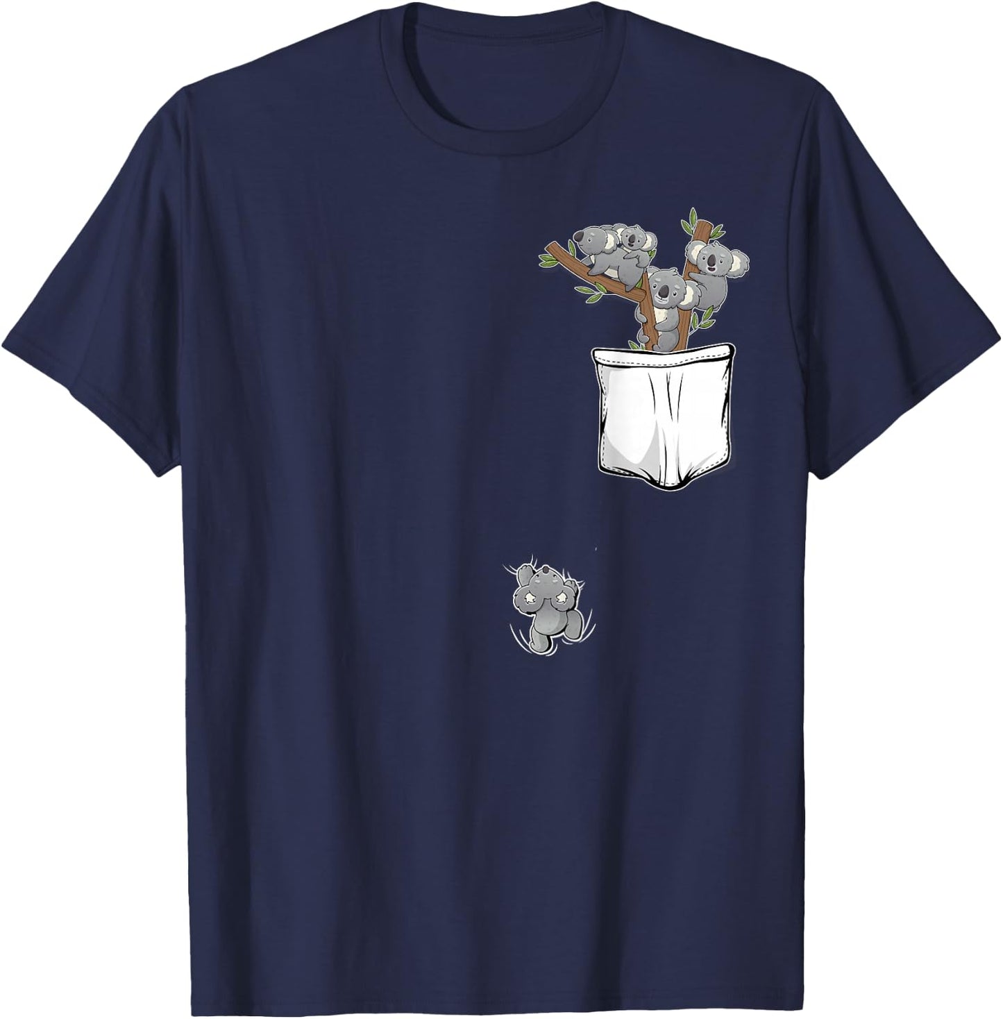Koala Bear Stuff | Cute Koala Pocket Stuff for Kids Koala T-Shirt - T-Shirt | Navy