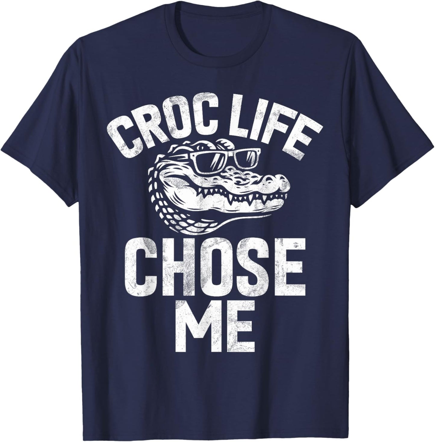 Croc Life Chose Me Crocodile T-Shirt - T-Shirt | Navy