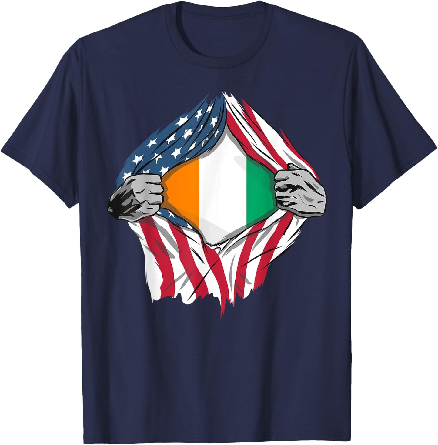 Cote D'Ivoire American Blood Inside Me - Country Flags T-Shirt - T-Shirt | Navy