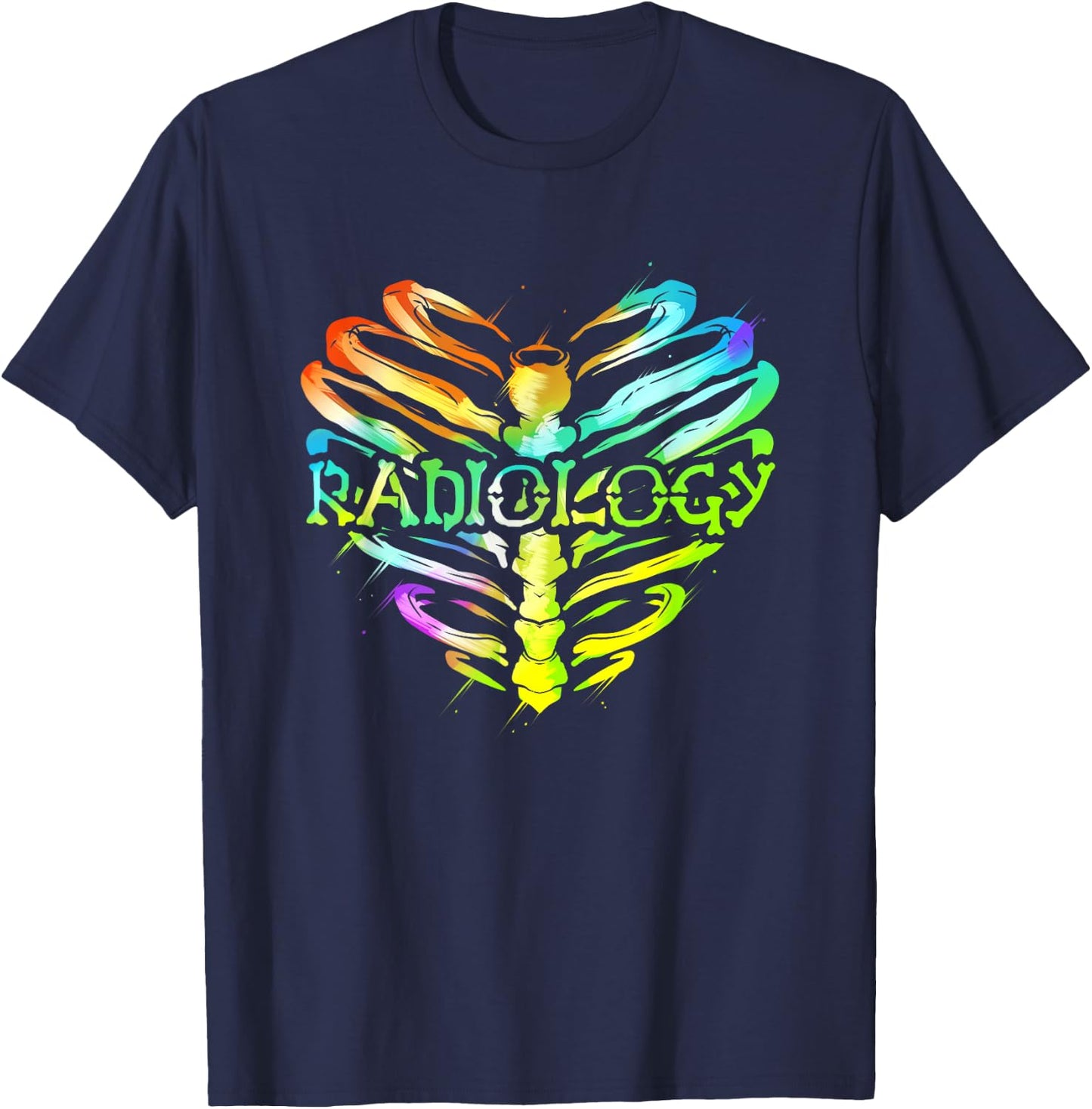 Radiology Heart Ribcage - Radiology Technician Gift T-Shirt - T-Shirt | Navy