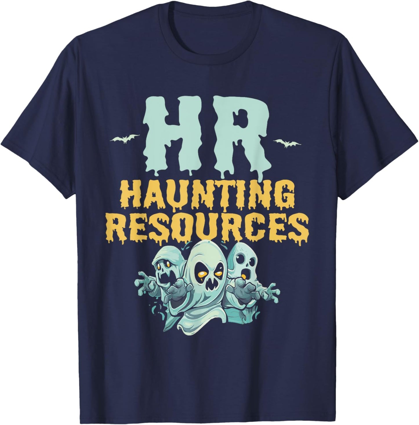 Halloween HR Human Resources Management Officer Funny T-Shirt - T-Shirt | Navy