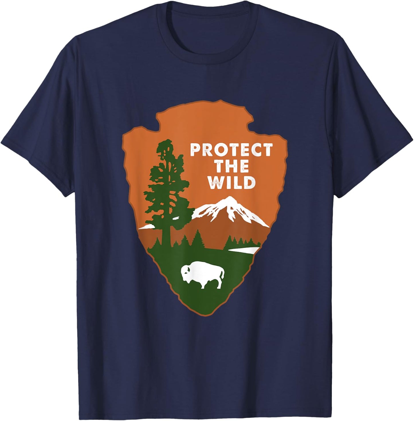 Protect the Wild, NPS Environmentalist Conservationist Gift T-Shirt - T-Shirt | Navy