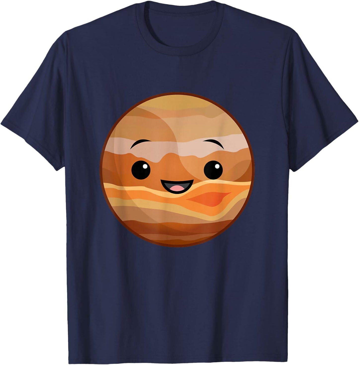 Jupiter - Cute Happy Planet Solar System Galaxy T-Shirt - T-Shirt | Navy