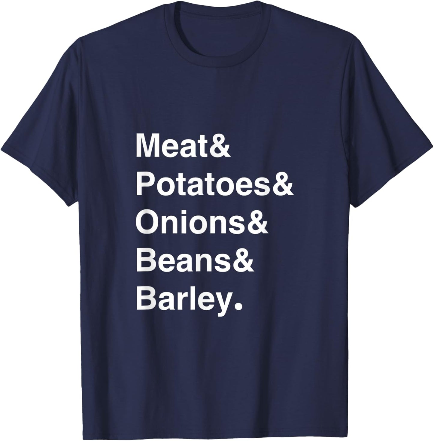 Jewish Kosher Food Apparel Cholent Nutrition Ingredients T-Shirt - T-Shirt | Navy