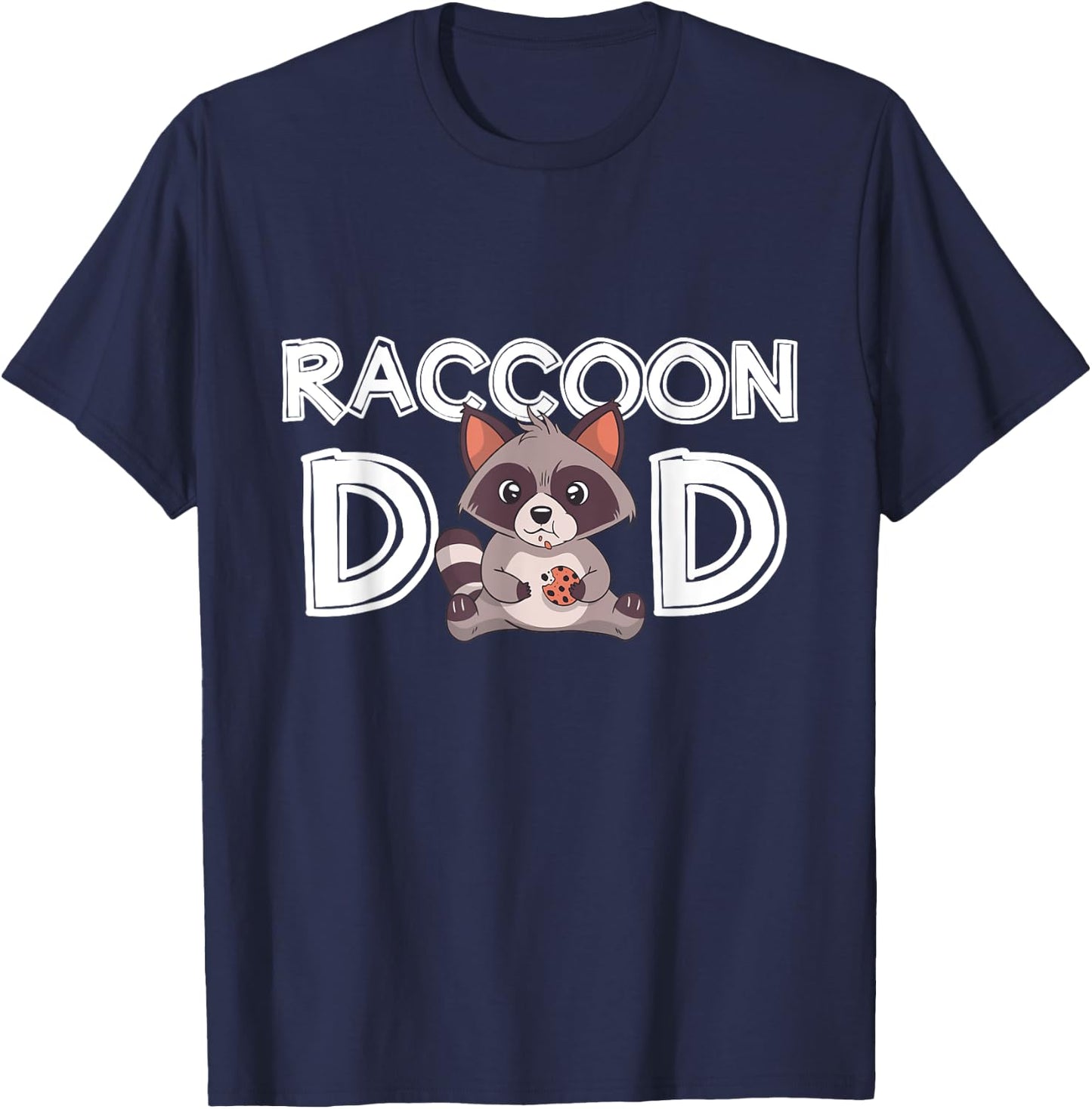 Raccoon Dad Trash Panda Daddy Father's Day Gift Raccoon T-Shirt - T-Shirt | Navy