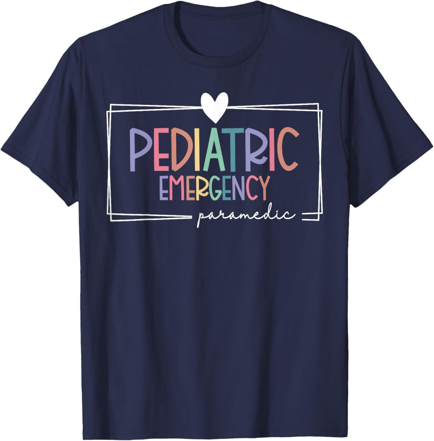 Retro Pediatric Emergency Paramedic PEDS ER Nurse T-Shirt - T-Shirt | Navy