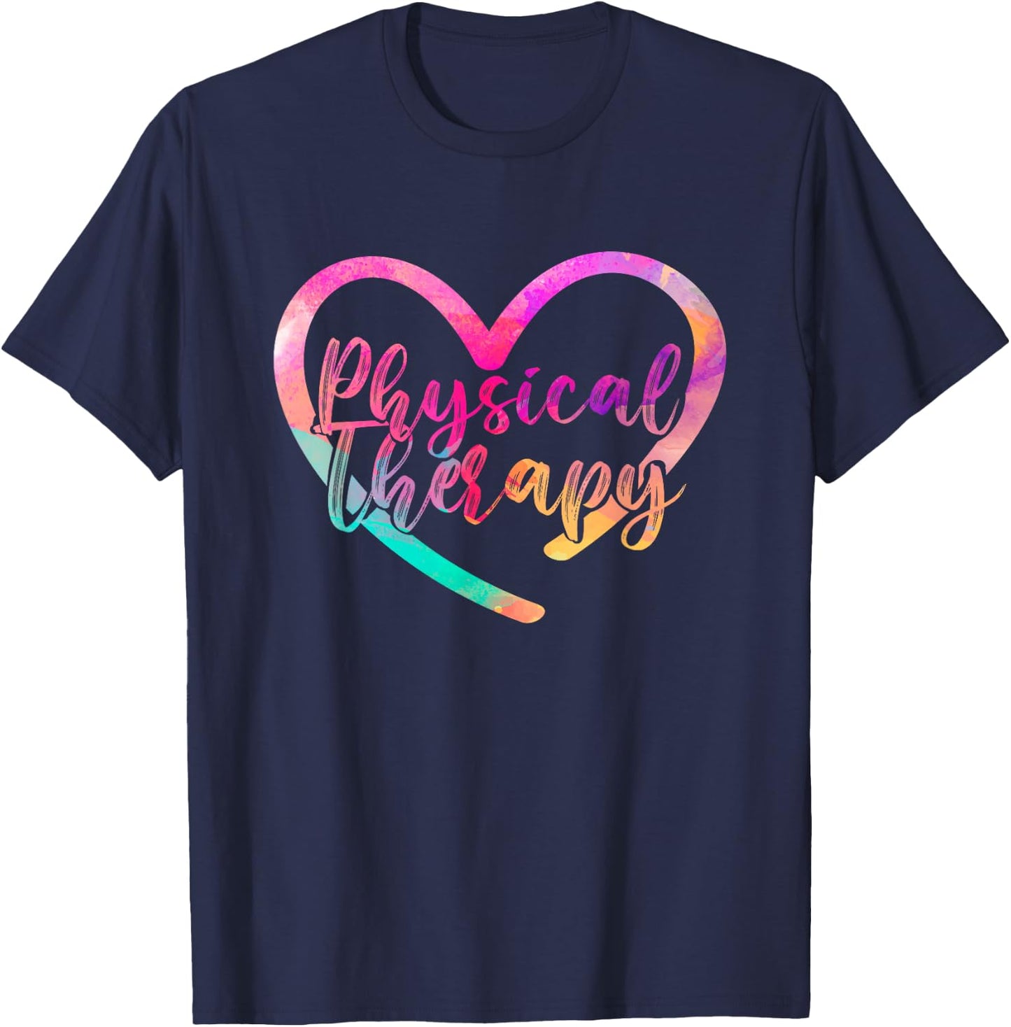 Love PTA Doctor Heart Physical Valentines Day Gift Therapy T-Shirt - T-Shirt | Navy