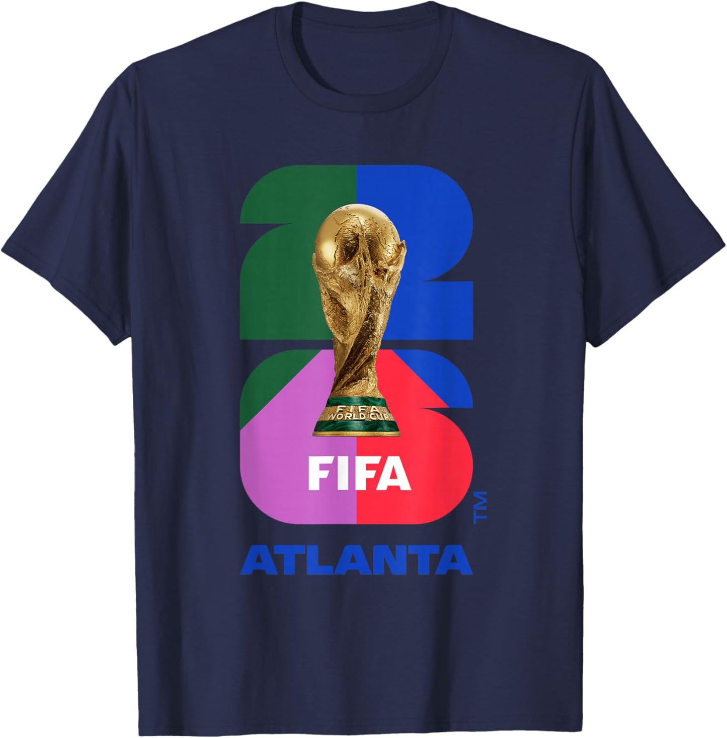 FIFA World CUP26 Atlanta Trophy Color T-Shirt - T-Shirt | Navy