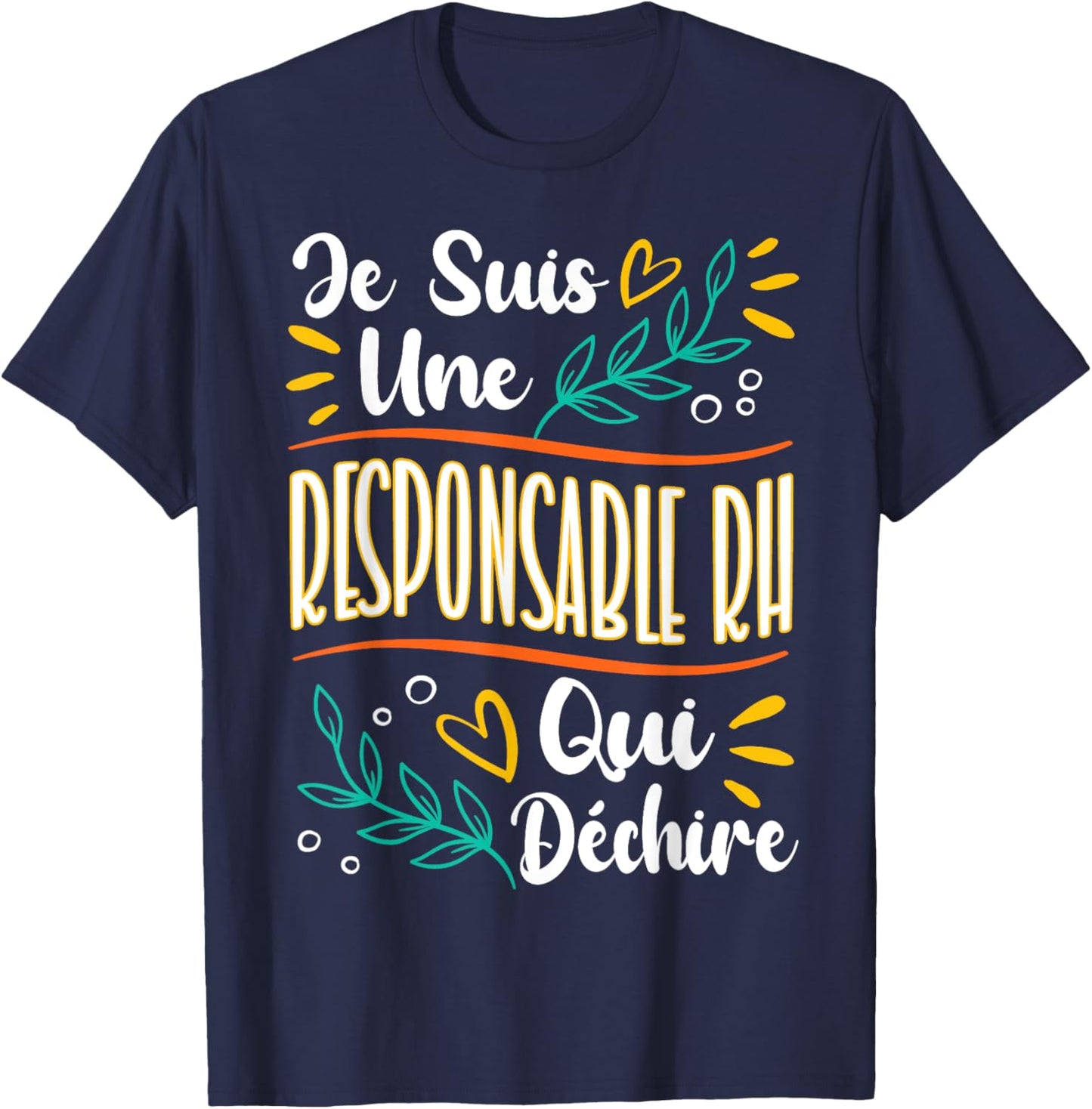 An HR Manager Who Rears Gift Human Resources , Black, S T-Shirt - T-Shirt | Navy