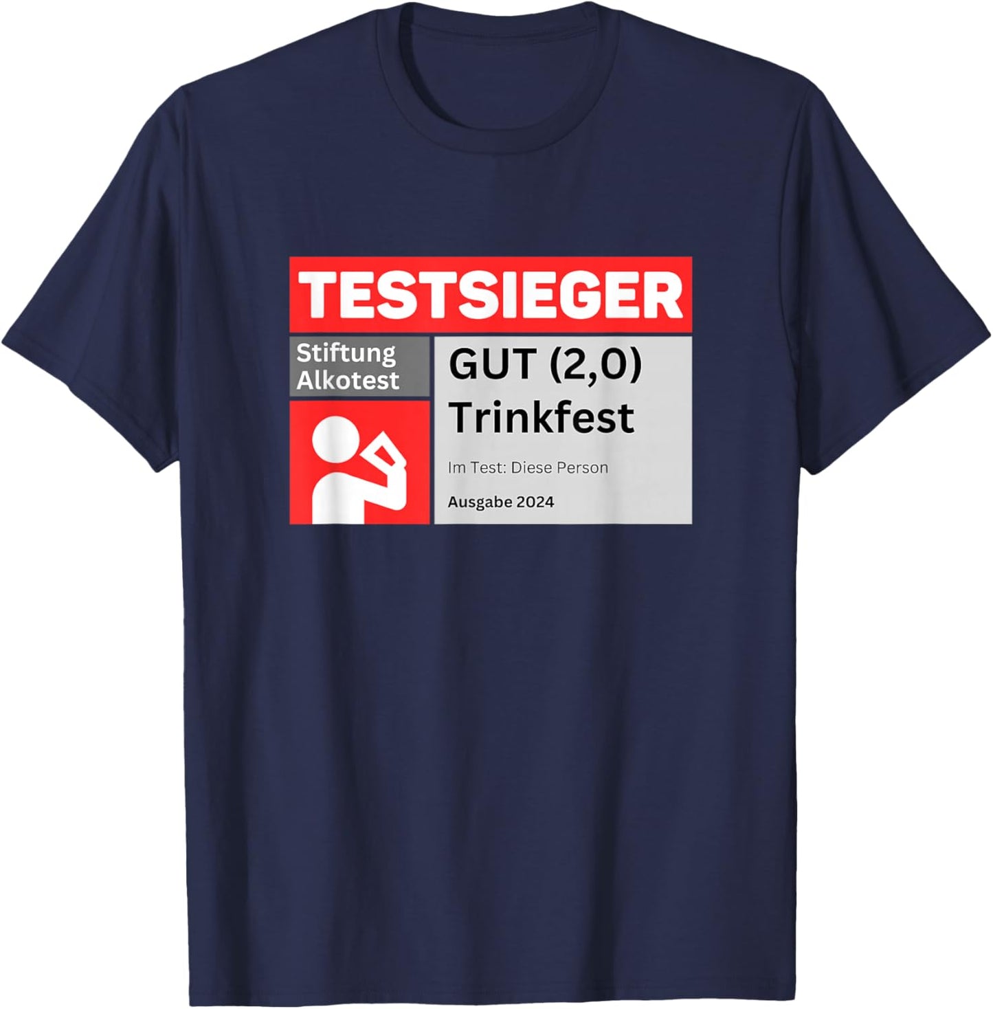 TESTSIEGER Stiftung Alkotest | Gut Trinkfest Malle Bumsbar T-Shirt - T-Shirt | Navy