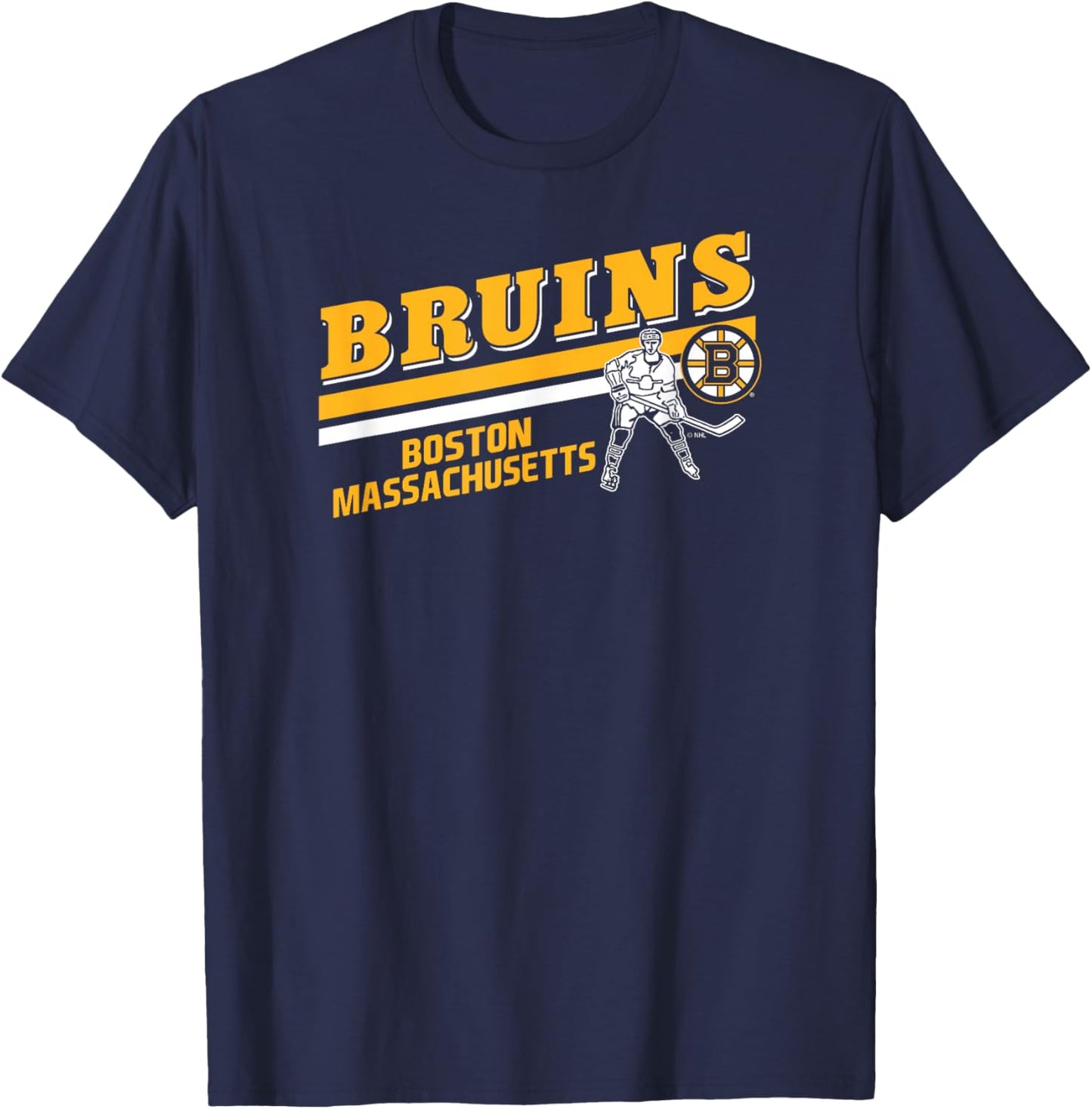 Boston Bruins Player Black Officially Licensed T-Shirt - T-Shirt | Navy