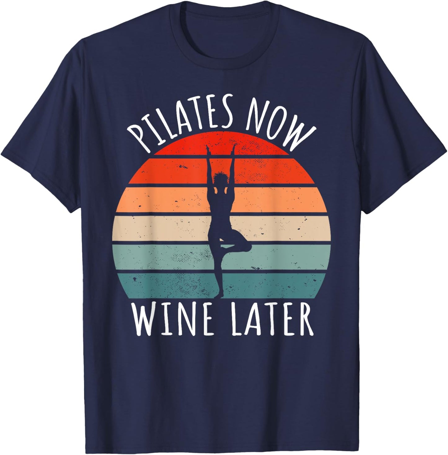Cute & Funny Meditation Pilates T-Shirt - T-Shirt | Navy