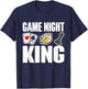 Game Night King Game Night T-Shirt - T-Shirt | Navy