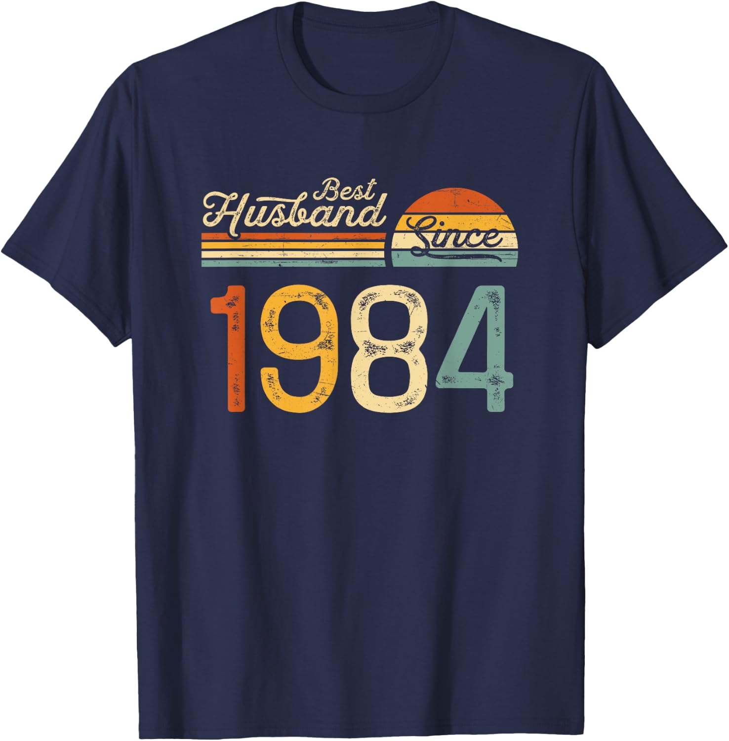 41st wedding anniversary 41 years - Best Husband Since 1984 T-Shirt - T-Shirt | Navy