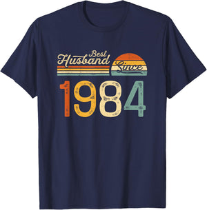 41st wedding anniversary 41 years - Best Husband Since 1984 T-Shirt - T-Shirt | Navy