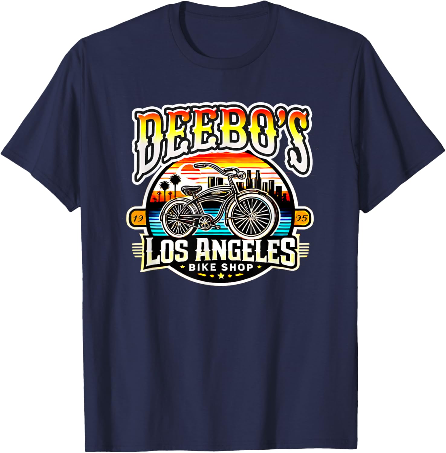 Deebo's Los Angeles Bike Shop Cycling T-Shirt - T-Shirt | Navy