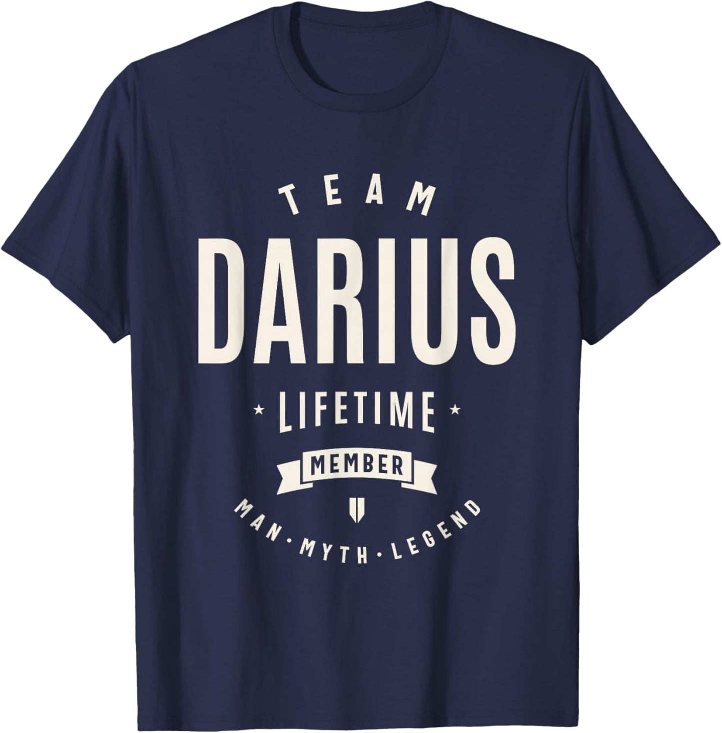 Team Darius Lifetime Member Funny Name Darius T-Shirt - T-Shirt | Navy