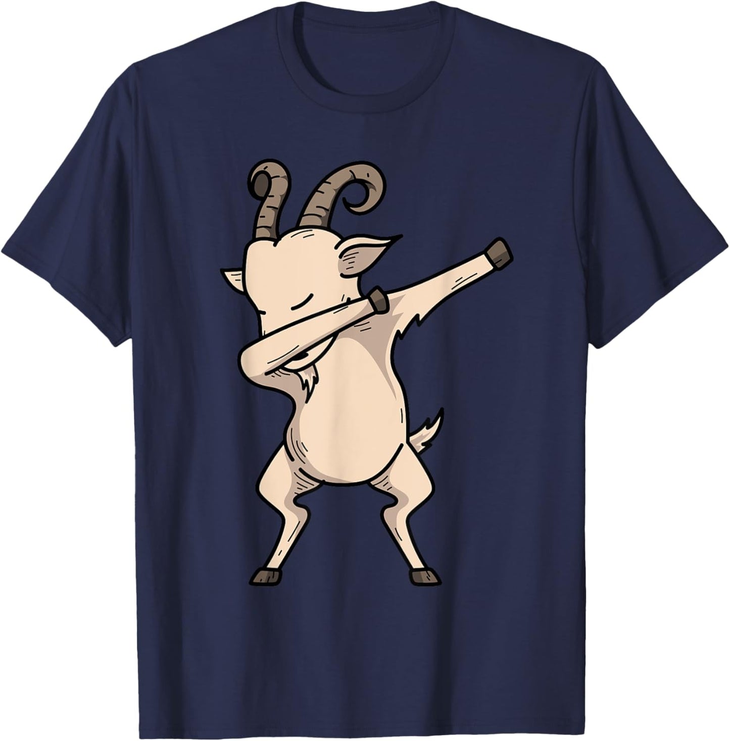 Cool Goat Design Women Kids Dabbing Boer Goat Lovers T-Shirt - T-Shirt | Navy