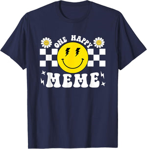One Happy Dude Meme 1st Birthday Family Matching T-Shirt - T-Shirt | Navy