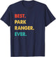 Park Ranger Profession Retro Best Park Ranger Ever T-Shirt - T-Shirt | Navy