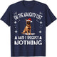 Cute Belgian Malinois Dog Christmas On The Naughty List and T-Shirt - T-Shirt | Navy