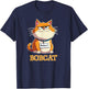 Funny Bobcat Cat Named Robert Nickname Bob Pun Wordplay Joke Women Kids T-Shirt - T-Shirt | Navy