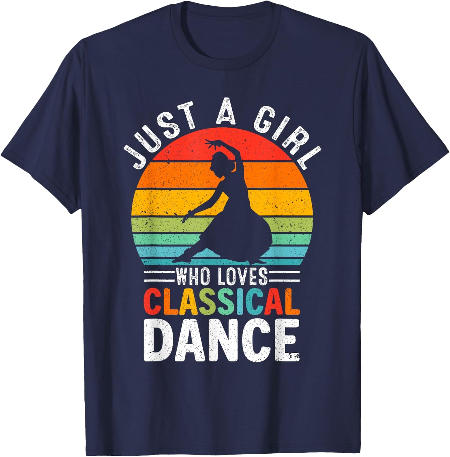 Just A Girl Who Love Classical Dance Indian Kathak Women T-Shirt - T-Shirt | Navy