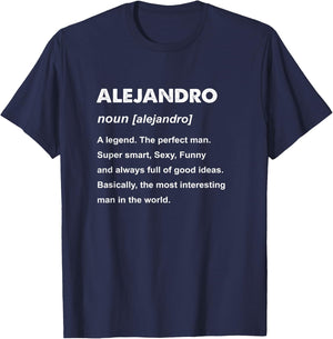 Alejandro Name T-Shirt - T-Shirt | Navy