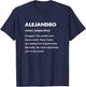 Alejandro Name T-Shirt - T-Shirt | Navy