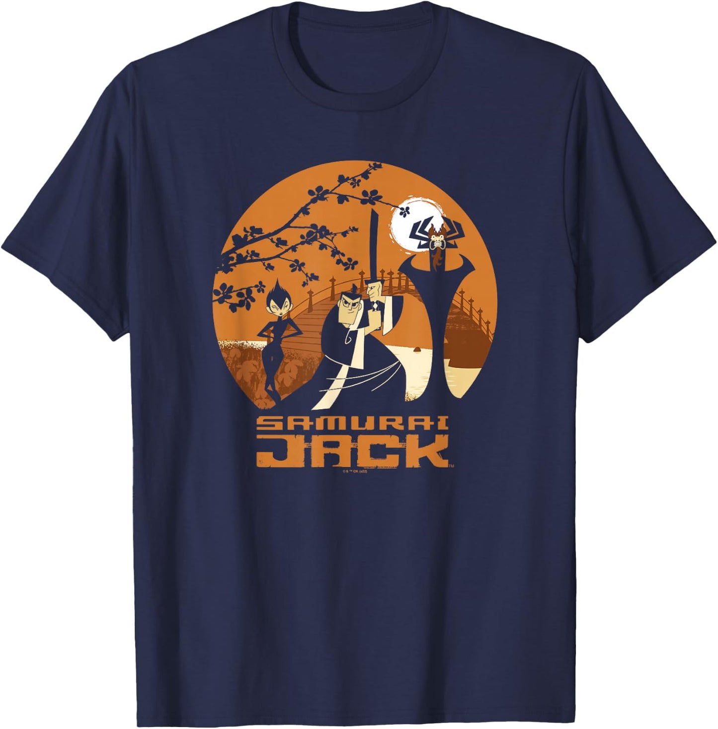 Samurai Jack Halloween Group Shot Character Poster T-Shirt - T-Shirt | Navy