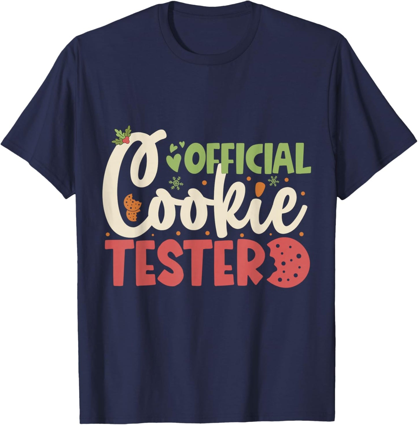 Official Cookie Tester Funny Family Christmas Pajamas T-Shirt - T-Shirt | Navy