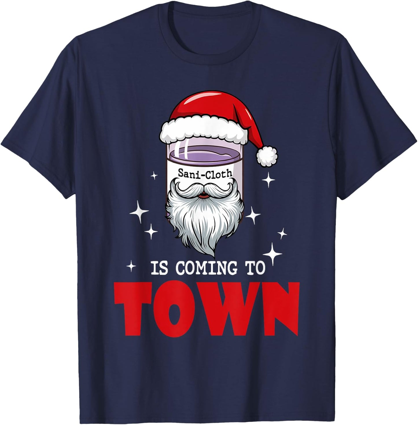 Funny Christmas Nurse Aide Rn Aid Tech Medical Assistant T-Shirt - T-Shirt | Navy