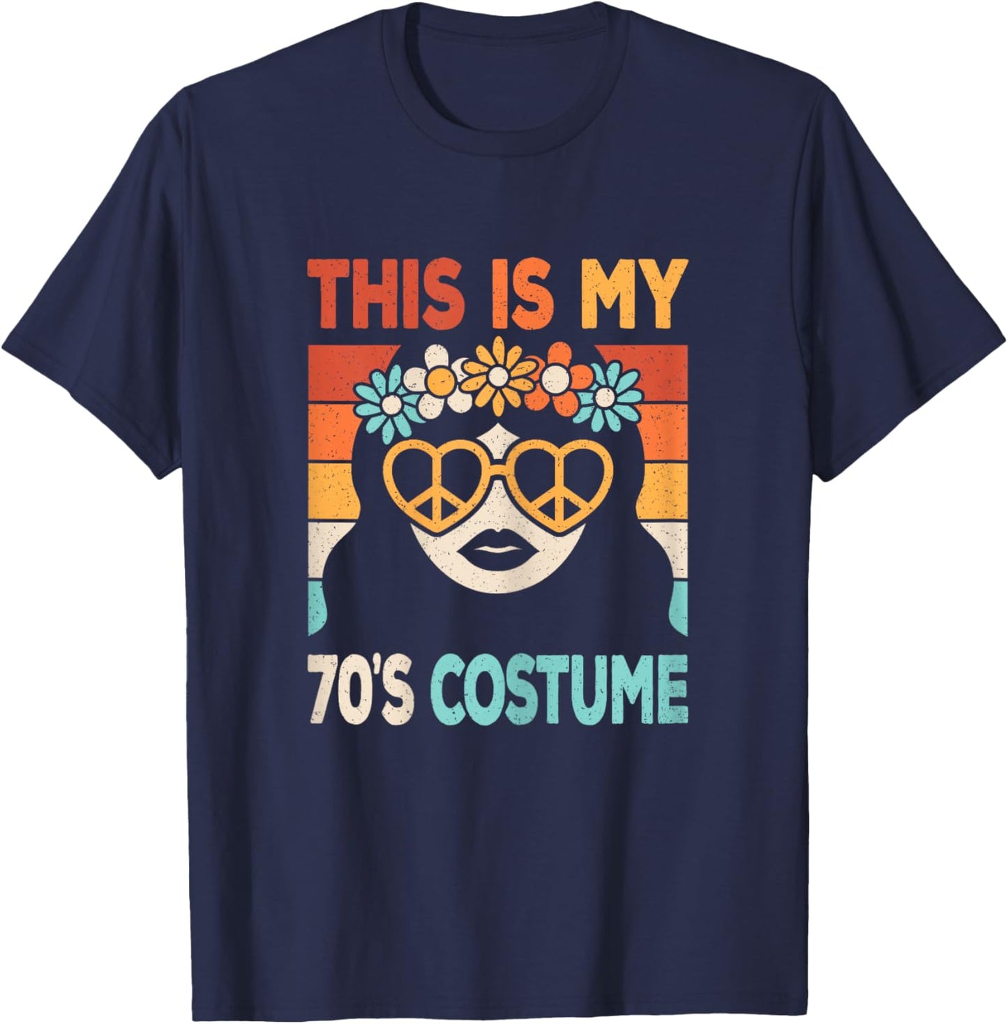 This Is My 70s Costume Disco Party 1970s 70s Outfit Women T-Shirt - T-Shirt | Navy