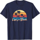 Life's a Beach Funny Retro Palm Tree Vacation Summer Gifts Women Girls Kids T-Shirt - T-Shirt | Navy