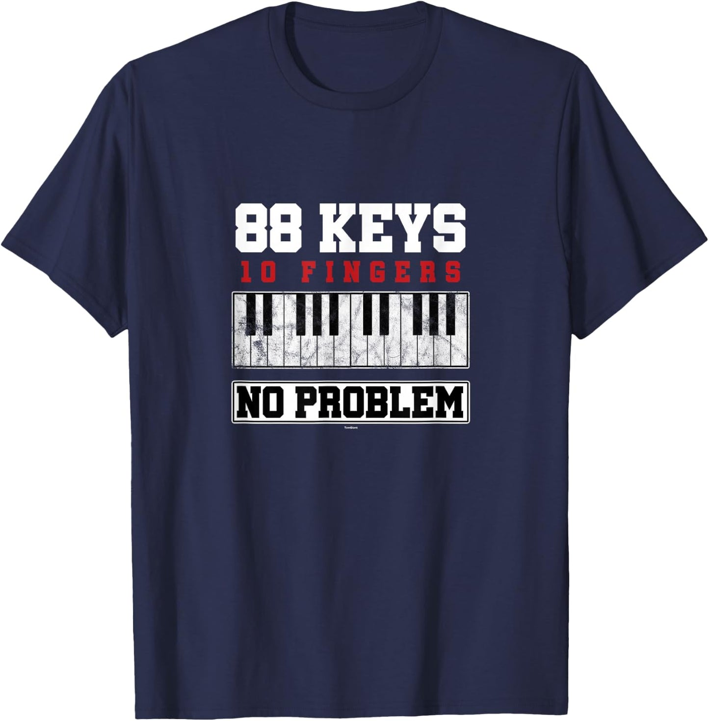 Pianist Piano Keyboard Piano Key Music Piano Gift T-Shirt - T-Shirt | Navy