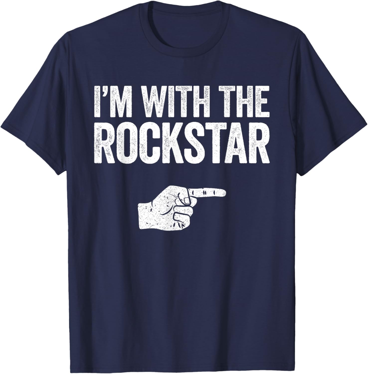 I'm with The Rockstar Shirt Matching Rockstar Costume T-Shirt - T-Shirt | Navy