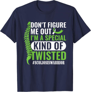 I'm A Special Kind Of Twisted Scoliosis Awareness Month T-Shirt - T-Shirt | Navy
