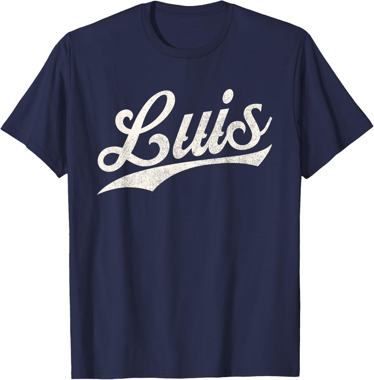 Luis Name, Retro Vintage Luis Given Name T-Shirt - T-Shirt | Navy