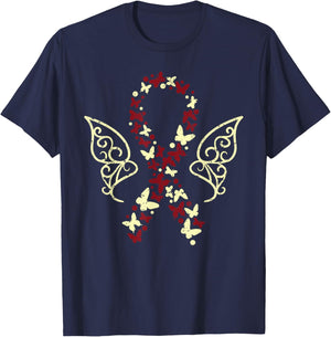Head and Neck Cancer Awareness SteMi Apparel -Adults Classic Fit Black Cotton 65% Polyester 35% Short Sleeve Small Head Neck Cancer Awareness T-Shirt - T-Shirt | Navy